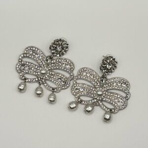 Elegant Silver and Pearl Drop Earrings